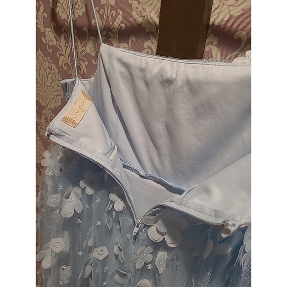 Altar'd State NWT Aurora 3D Floral Mesh Tulle Dress Blue Fairycore Nymph Small - Picture 7 of 7